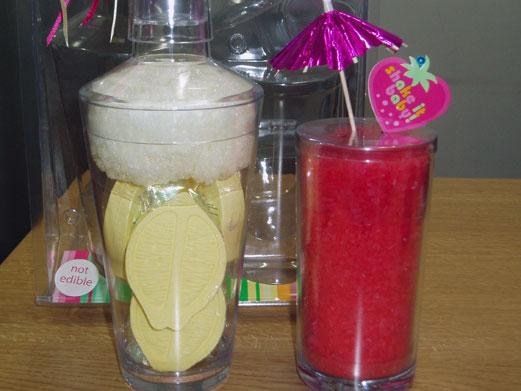 Cosmetics1. Ice cream sundae bath fizzers; 2. Afternoon tea bath salts; 3. One scoop or two β Bath Fizzers; 4. Bath Candy sweetheart selection box; 5. Bath Candy Muffin Fizzers; 6. Bath Candy Tea party bathing collection with ceramic plate; 7. Strawberry Mousse and Vanilla Slice Cake; 8. Bath Candy ice and slice fizzers and bath salts; 9. Bath and Cocktail Shaker not stirred bath Salts.