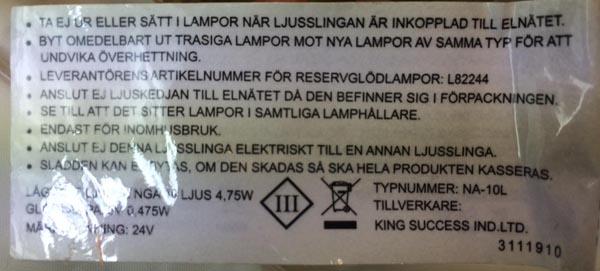 Lighting chain