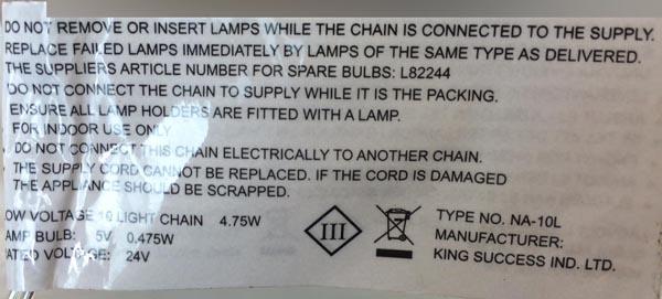 Lighting chain
