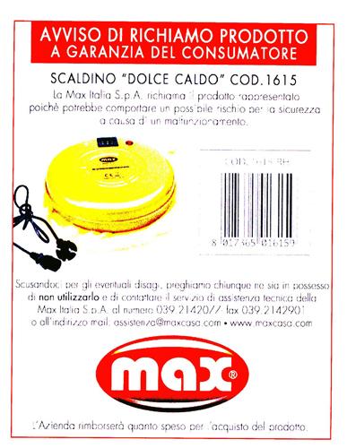 Electric bed warmer - "Dolce Caldo"