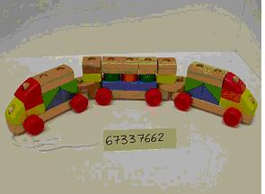 Wooden toy - SUPER TRAIN, wooden sorting train