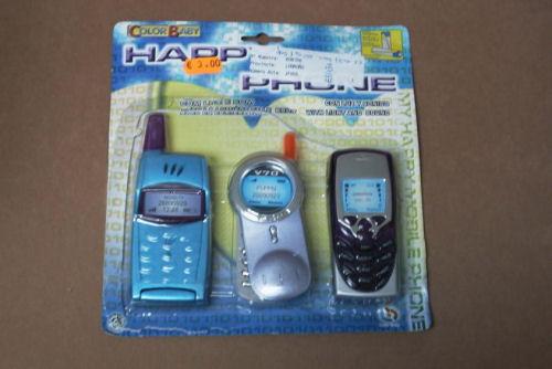 Pack of three toy mobile phones