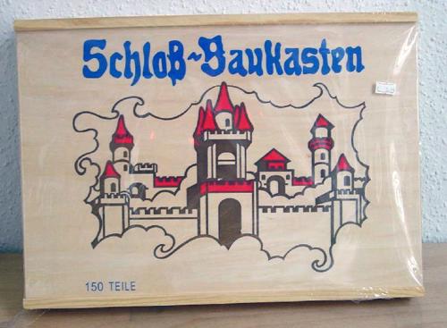 Wooden toy - "Schloss-Baukasten" wooden castle blocks