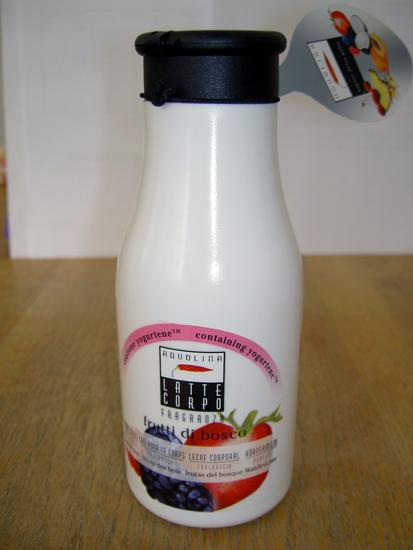Body lotion – Aquolina Latte Corpo containing yogurt fraganza frutti di bosco
