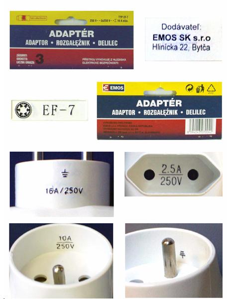 Three-way electrical adaptor