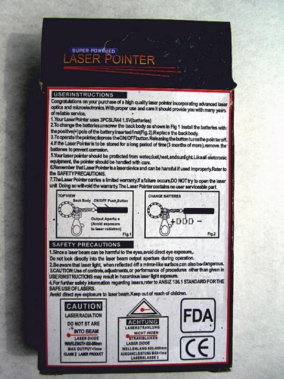 Laser pointer, including 5 tips