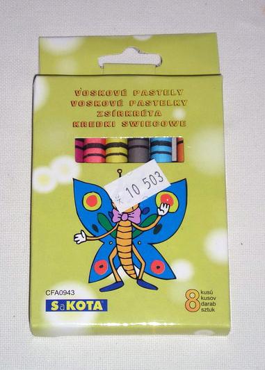 Wax crayons.
