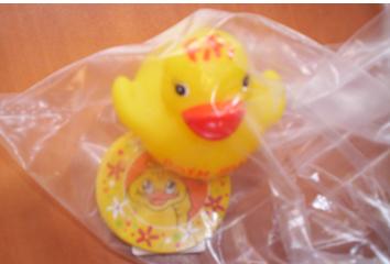 Duck filled with bath gel
