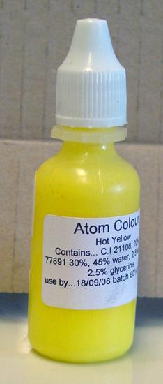 Tattoo ink – Atom Colour Sonic Green, Hot Yellow and Blaze Orange
