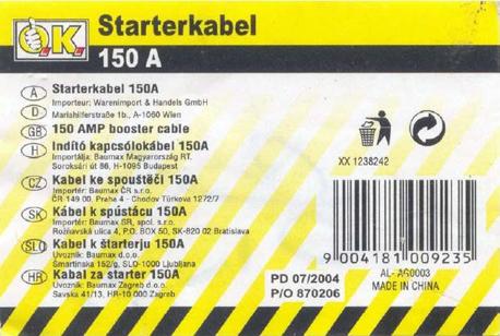 Starting cables