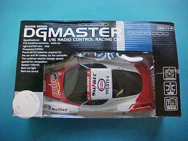 Radio-controlled toy car with remote control.