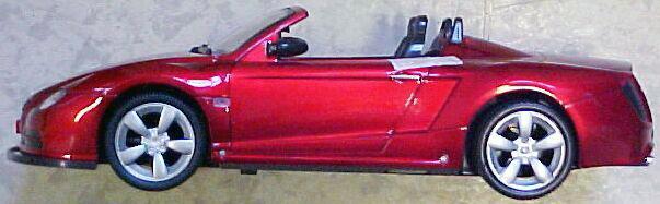 Radio-controlled toy car with remote control.