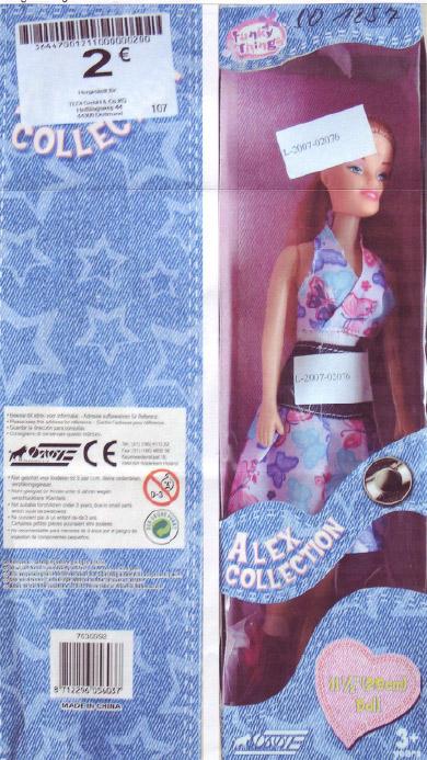 Plastic doll - Doll "Alex Collection (Denim Collection)"