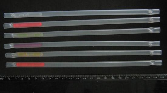 Fluorescent straws