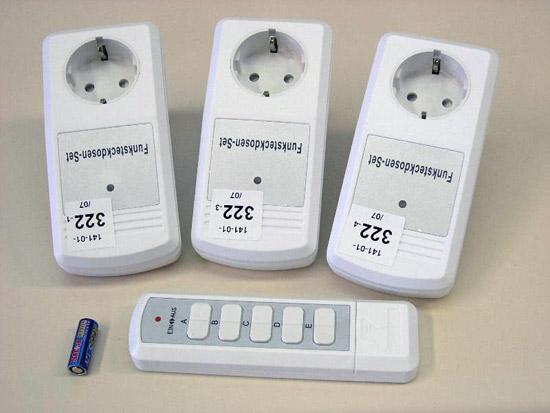 Remote-controlled sockets.