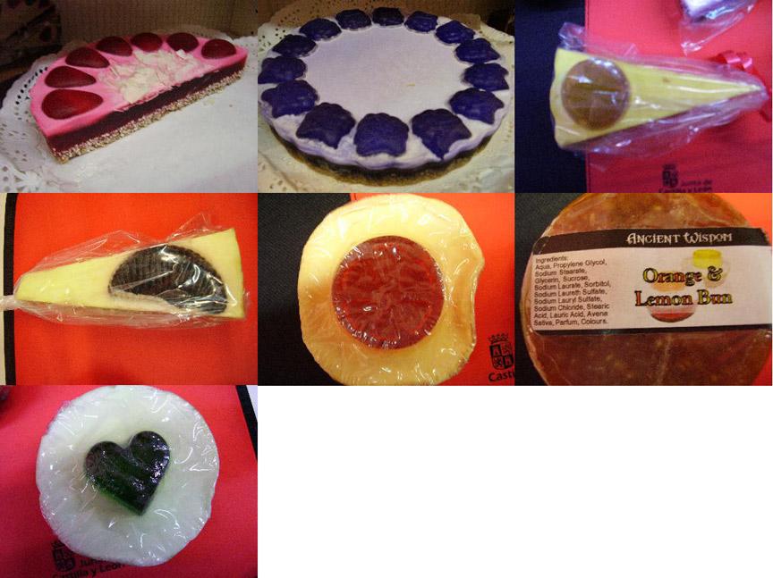 Soap in the shape of tarts and buns..