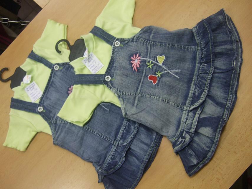 Children’s clothing set - Children’s set T-shirt and jeans skirt (Detská súprava tričko + riflová sukňa)