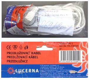 Cord extension set (Predlžovací pohyblivý prívod)