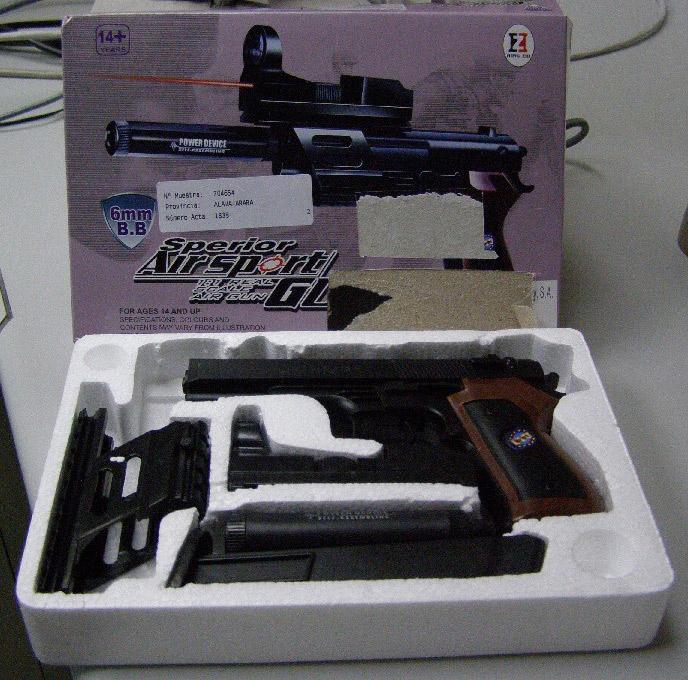 Air gun with laser beam