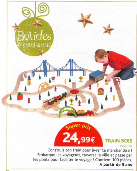 100-piece wooden train set