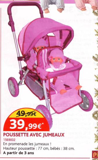 Toy pushchair – Twin stroller