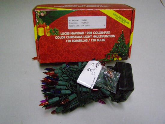 Lighting chains of 120 miniature coloured / fixed lamps