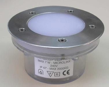 Flush-mounted floor lights