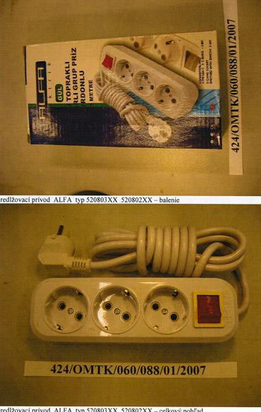 Cord extension three ways set with a power switch 3 m