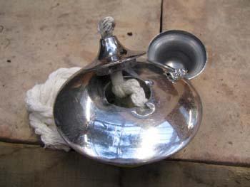 Terracotta oil lamp