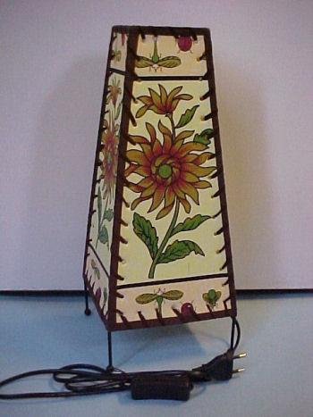 Desk lamp with metal frame