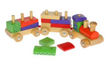 Wooden toy- Chad Valley Wooden Construction Train