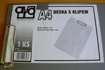 Office paper pad with metal clip
