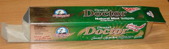 Toothpaste - Dental Doctor - Natural Mint Fragrance - Toothpaste - Fresh Confidence - Maximum Cavity Protection