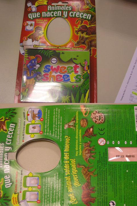Expanding toy inside an egg - "Hatch and grow animals"