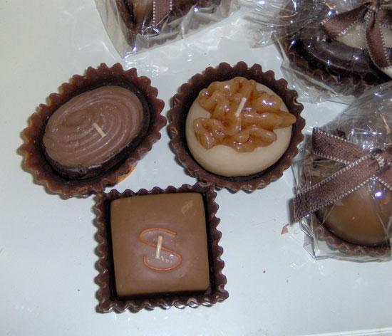 Candles resembling sweets