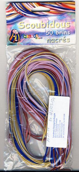 Plastic strands - 50 plastic strands "Scoubidou" (brins nacrés)