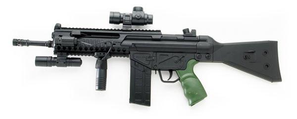 Imitation firearms with laser