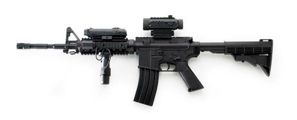 Imitation firearms with laser