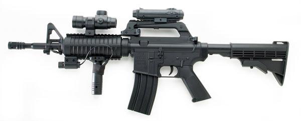 Imitation firearms with laser