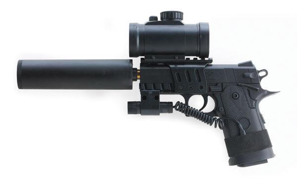 Imitation firearms with laser
