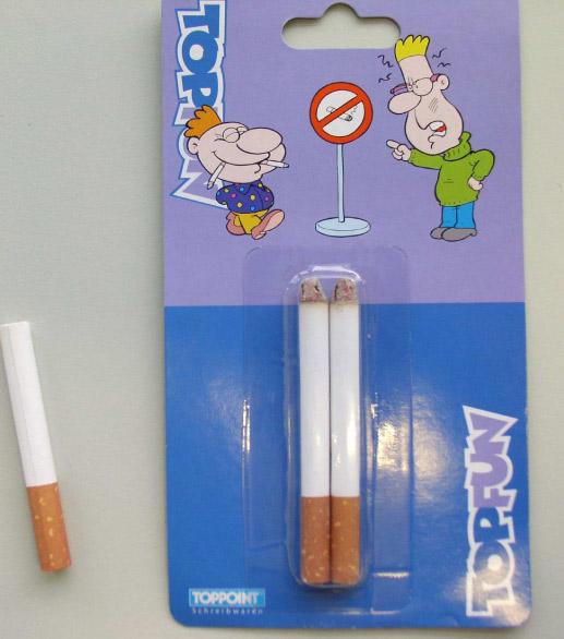 Joke item - smoking cigarettes and cigars