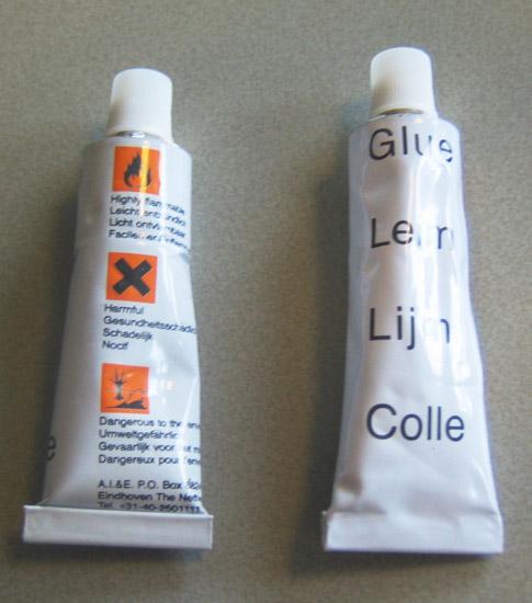 Rubber solution in bicycle repair kit