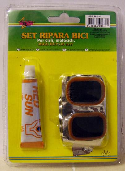 Rubber solution in bicycle repair kit