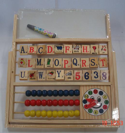Wooden toy, alphabet abacus