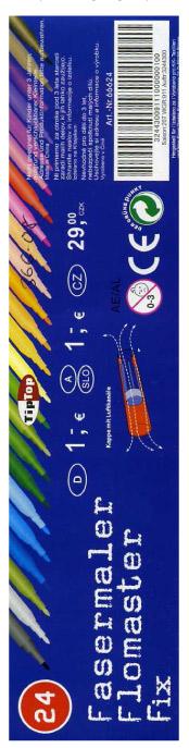 Set of pens - 24 Fasermaler and 24 Fasermaler Flomaster Fix