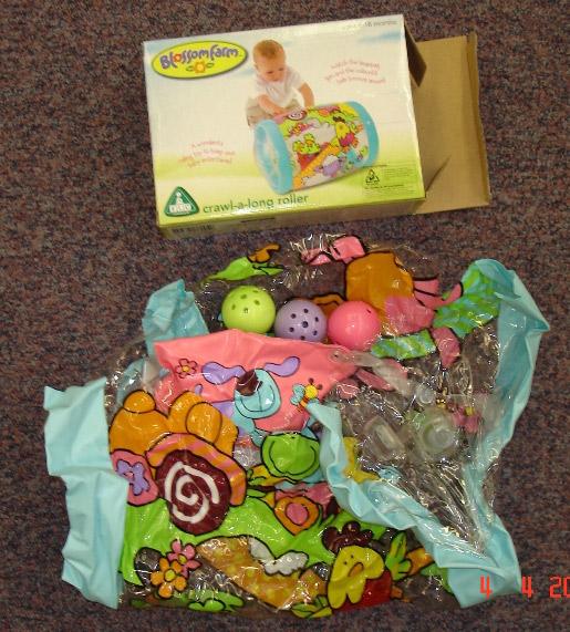Plastic inflatable toy – "Crawl-a-Long Roller"
