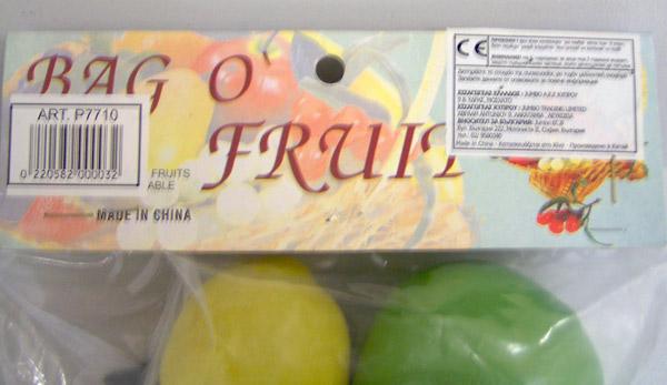 Plastic fruit