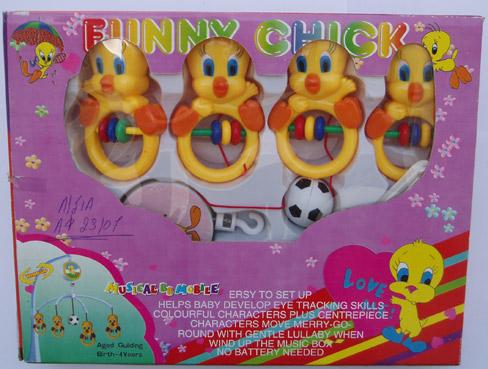 Rattle with music "Funny Chick"