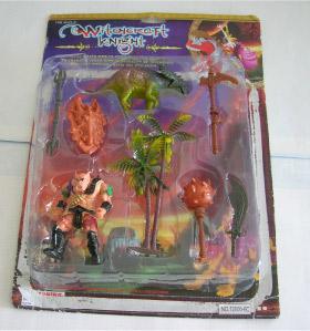 Plastic toy – "Witchcraft Knight dinosaurs and warriors"