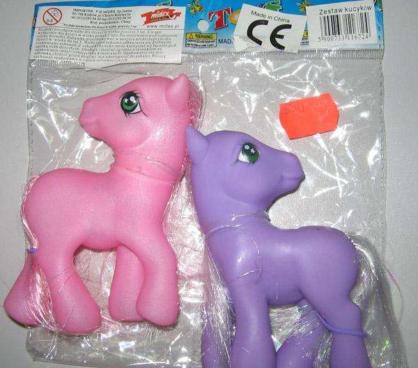Set of plastic ponies